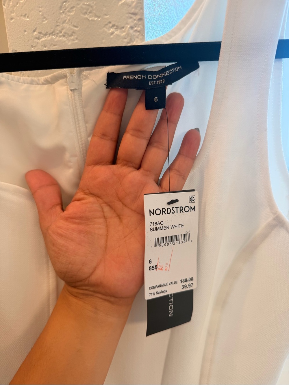 French connection White Sleeveless Sheath Dress - Picture 3 of 3
